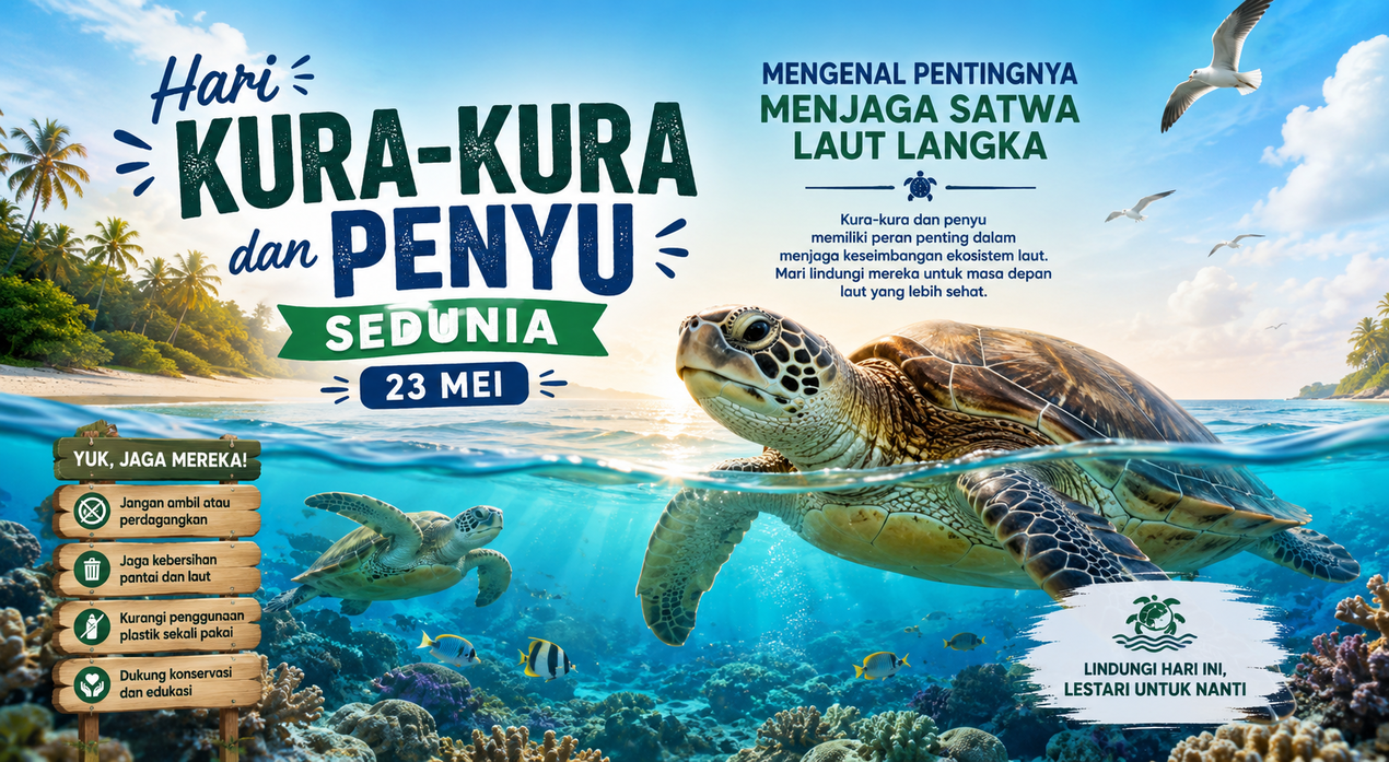 Hari Kura-kura dan Penyu Sedunia 23 Mei, Mengenal Pentingnya Menjaga Satwa Laut Langka